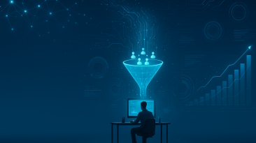 Infografía de embudos de ventas en multinivel, resaltando fases como conciencia, interés, decisión y acción.