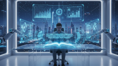 Emprendedor leyendo sobre mentalidad y herramientas digitales para negocios en internet.