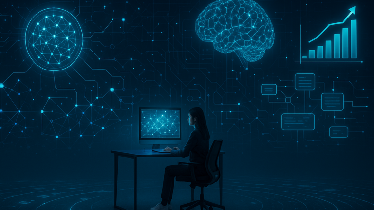 Emprendedor trabajando con herramientas digitales para marketing multinivel.