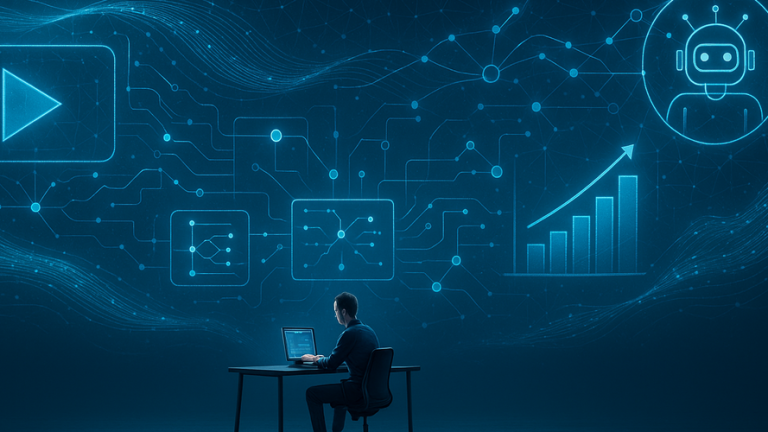 Persona creando contenido en YouTube para negocios por internet