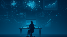 Grupos de emprendedores en un entorno moderno utilizando tecnología para el marketing multinivel.