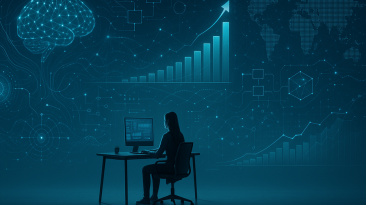 Un emprendedor analizando datos para el crecimiento en mercado multinivel.