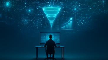 Diagrama de embudo de ventas para marketing en redes, mostrando las etapas del proceso