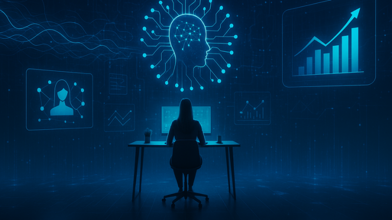 Emprendedor trabajando en su negocio multinivel a través de redes sociales