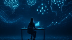 Empresario digital trabajando en estrategias de marketing multinivel
