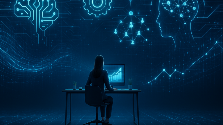 Empresario digital trabajando en estrategias de marketing multinivel